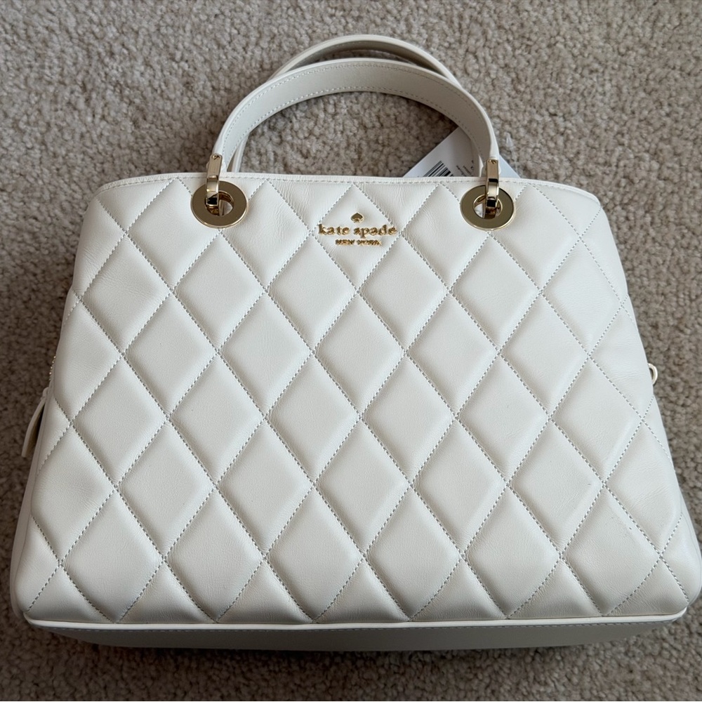 Kate Spade Cream Quilted Satchel